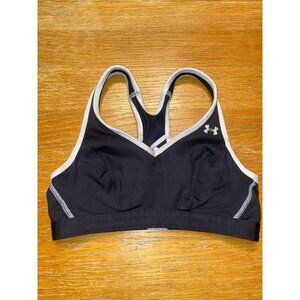 Under Armour Womens Crossback Sports Bra Medium Impact Black Gray Size Small